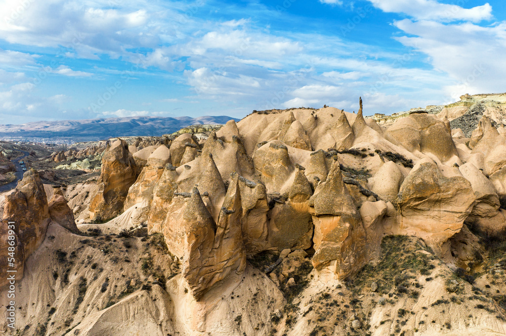 Unique rock formations in Cappadocia, Turkey Unique rock formations in Cappadocia, Turkey