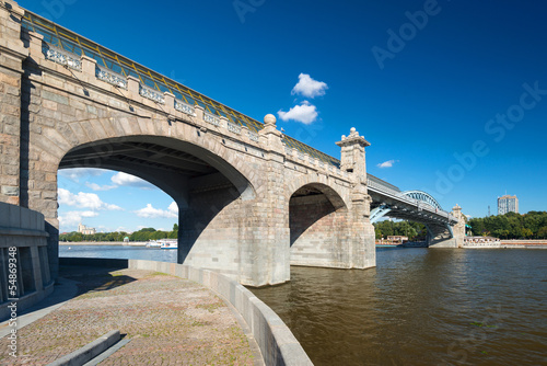 Pedestrian Andreevsky bridge in Moscow photo