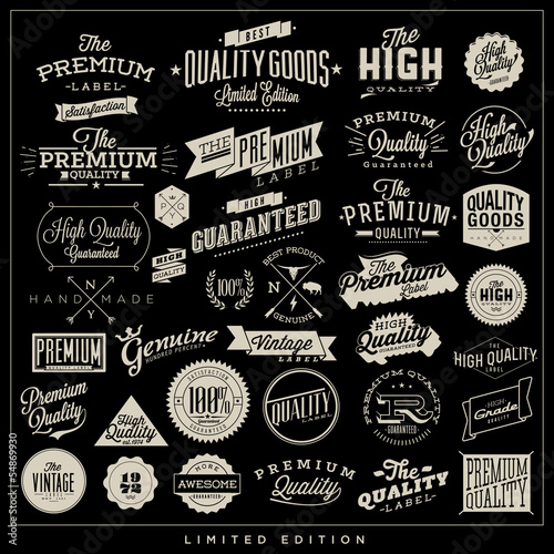 Big set of premium quality typography elements