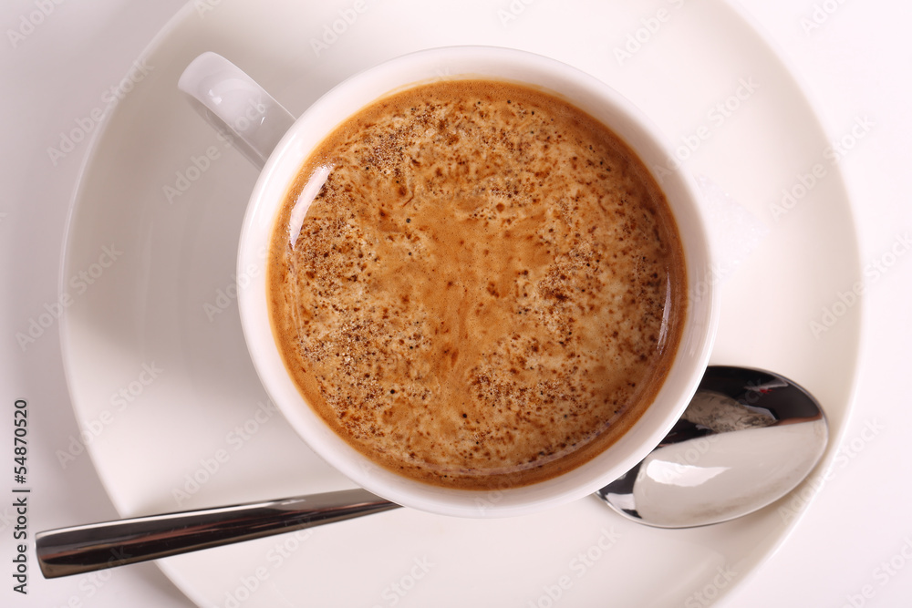 Cappuccino in teacup