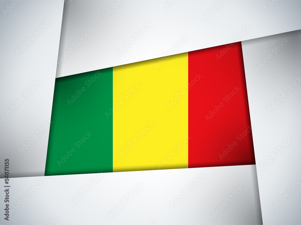 Fototapeta premium Mali Country Flag Geometric Background