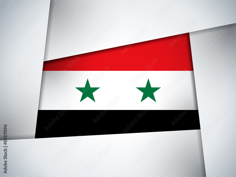Syria Country Flag Geometric Background Syria Country Flag Geometric Background