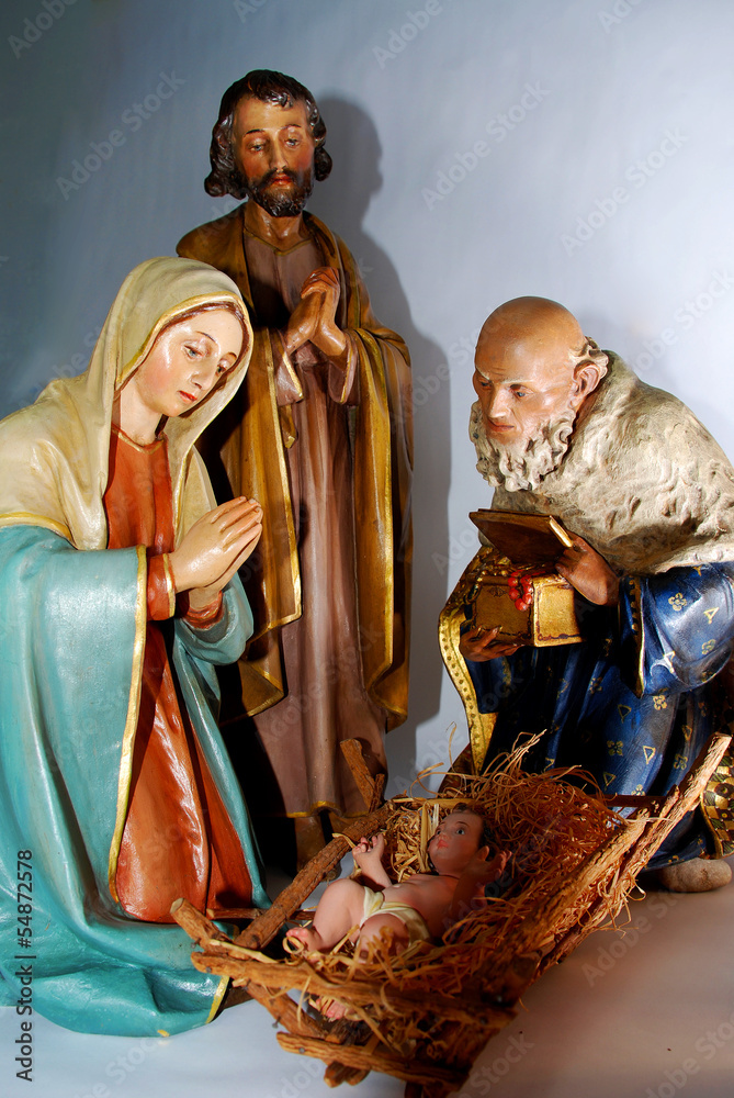 Obraz premium Figurine nativity Christmas set