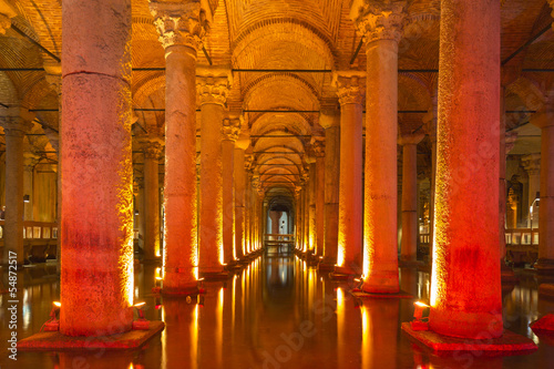 Underground Basilica Cistern, Istanbul, Turkey photo