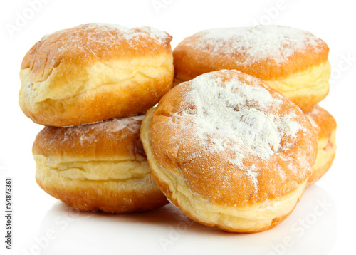 Tasty donuts, isolated on white