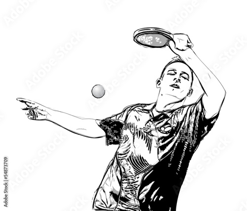 ping pong player illustration
