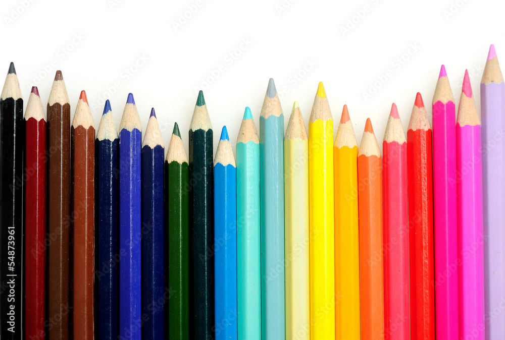 Isolated color pencils Isolated color pencils