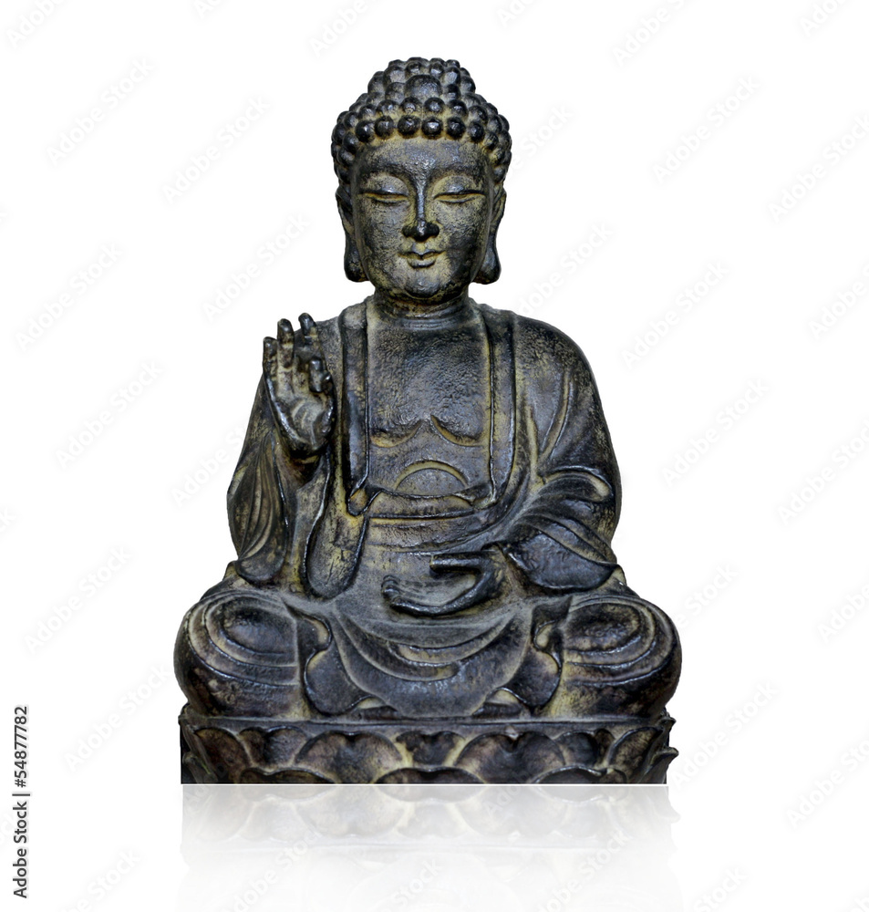Figure of Buddha on white background