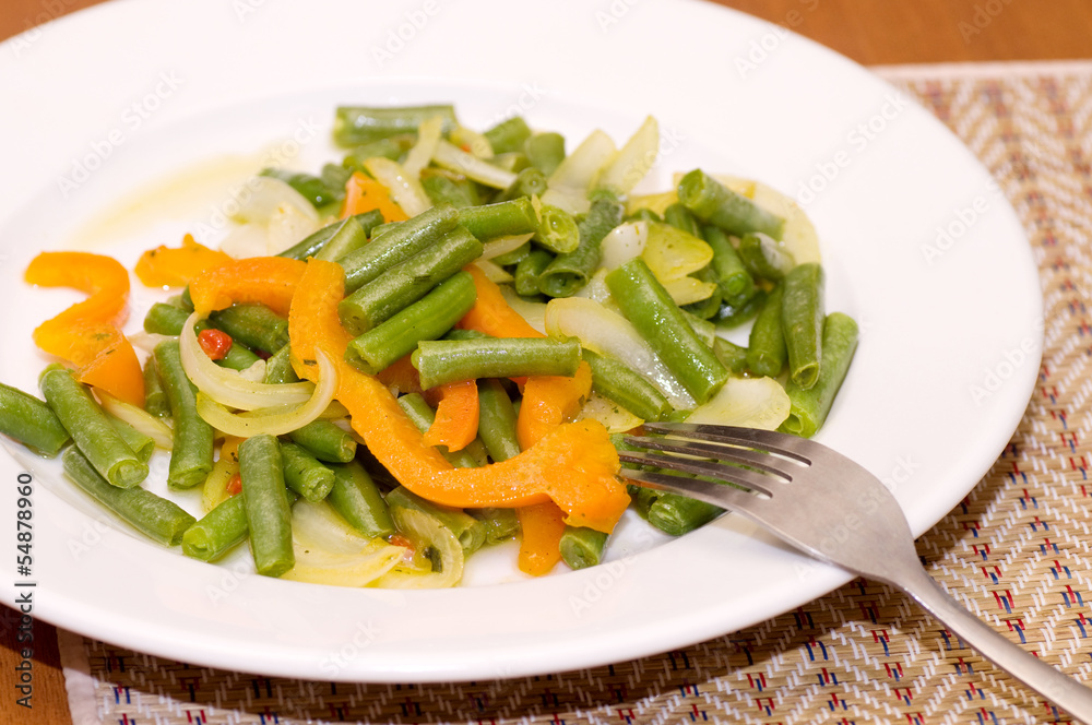 Asian fried asparagus with pepper Asian fried asparagus with pepper
