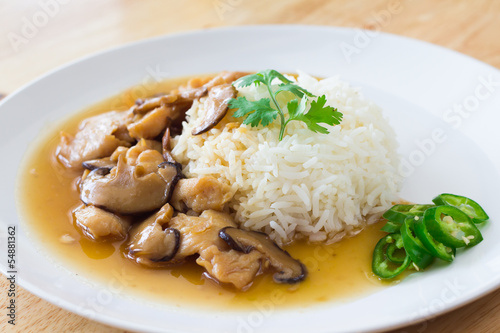 Mixed Seafood Basil with rice