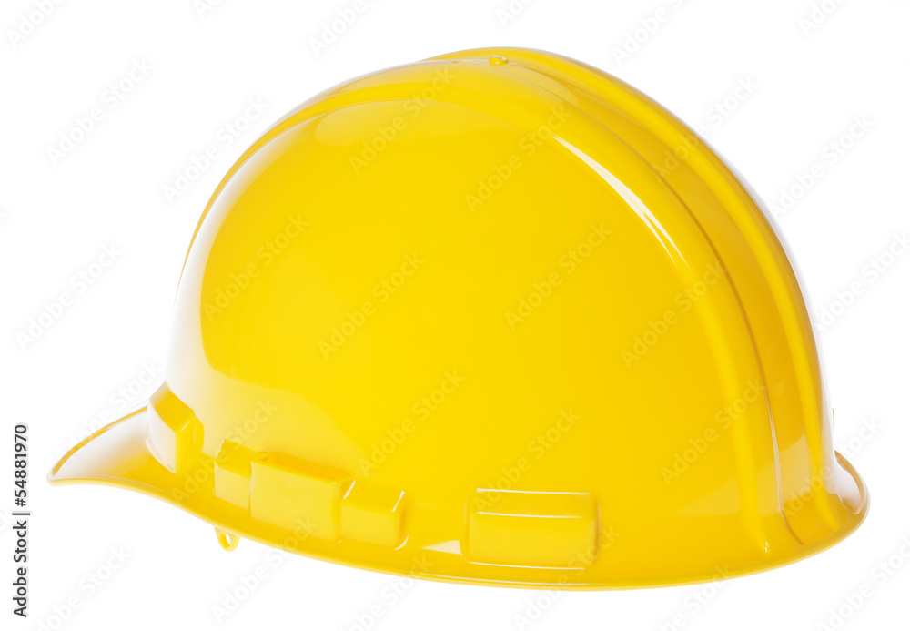 Fototapeta premium Isolated Hard Hat - 45° Back Yellow
