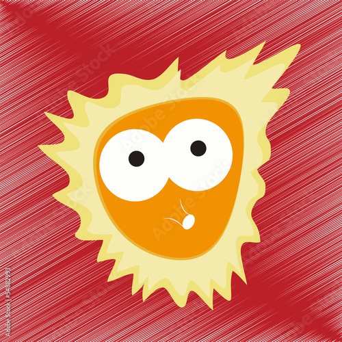 sun in a texture background