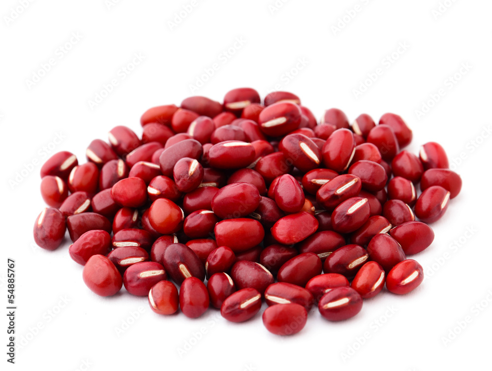 Red Bean Adzuki isolated on white background Red Bean Adzuki isolated on white background
