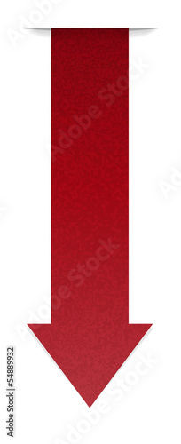 The claret down arrow