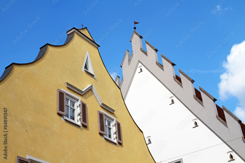 Obraz premium historische Dachgiebel in Donauwörth