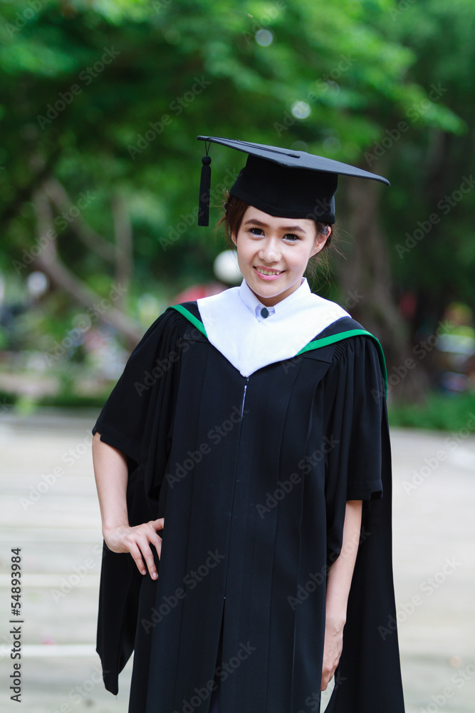 Portrait Of Young Hijab Women In Graduation Gown High-Res Stock Photo -  Getty Images