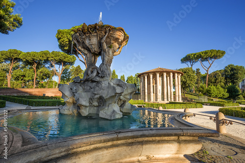 The Tritones Fountain and the Temple of Hercules - Rome