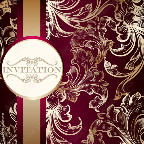 Elegant invitation card with ornament