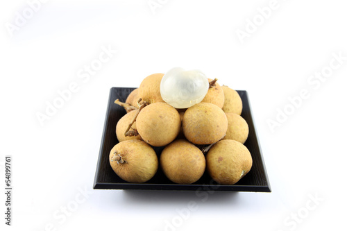 Wallpaper Mural Fresh Longan placed in a black dish. Torontodigital.ca