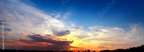Pano of the sky at sunset