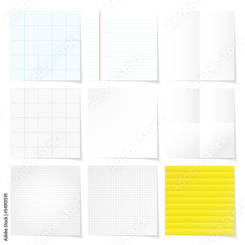 set of papers background vector
