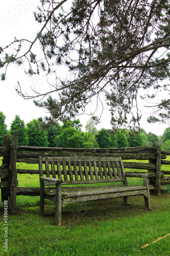 Wooden bench