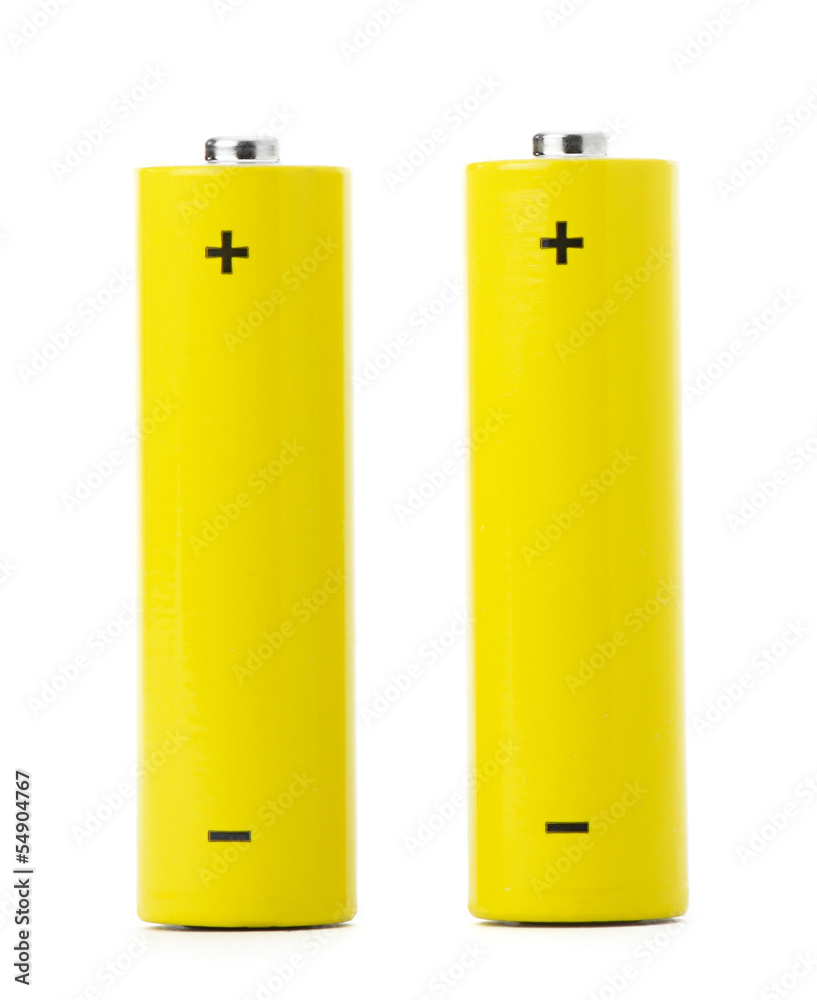 Two AA bateries isolated on white background Two AA bateries isolated on white background