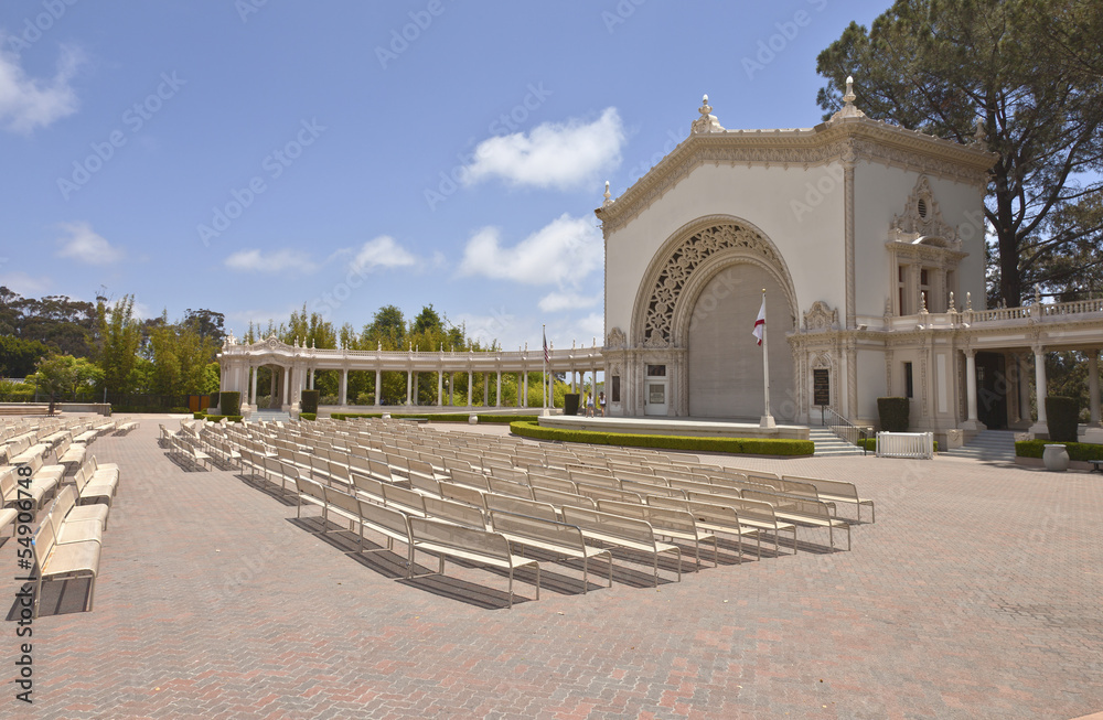 Obraz premium Balboa park outdoor concert and theater California.