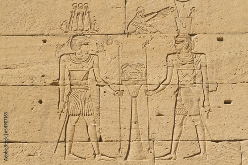 Murais de parede Ancient Egyptian writing on stone
