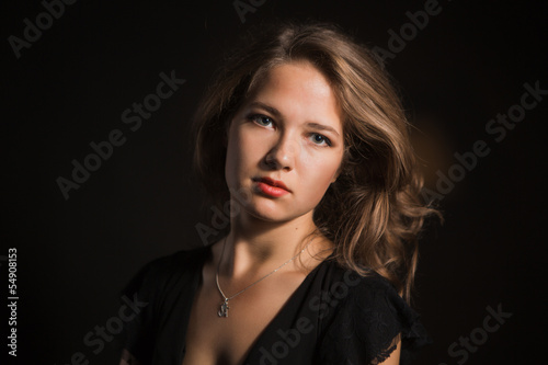Glamor woman dark face portrait © ruslan1117