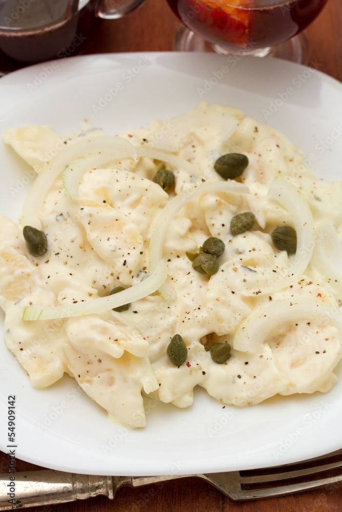 potato salad with capers and onion potato salad with capers and onion