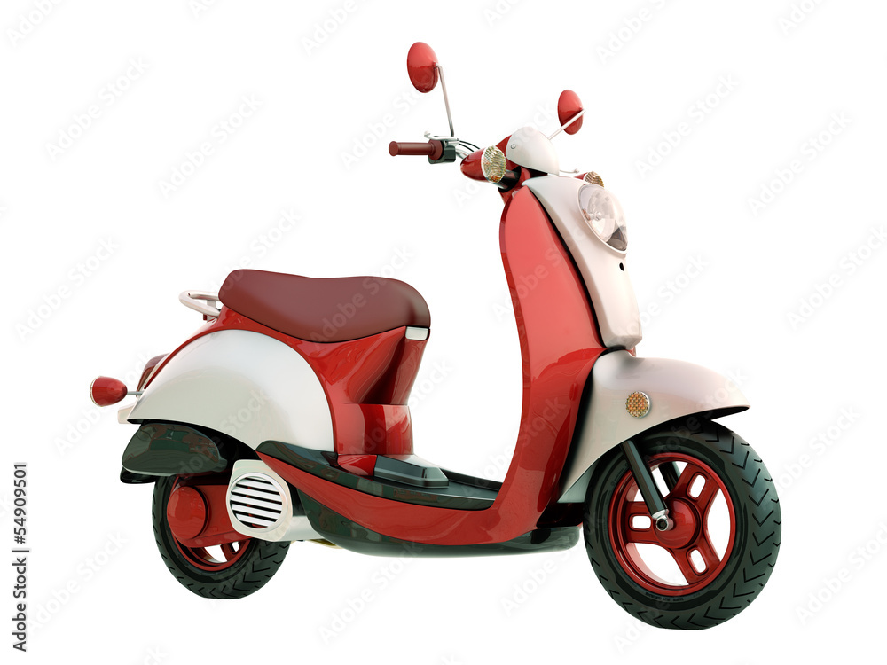 Classic scooter isolated