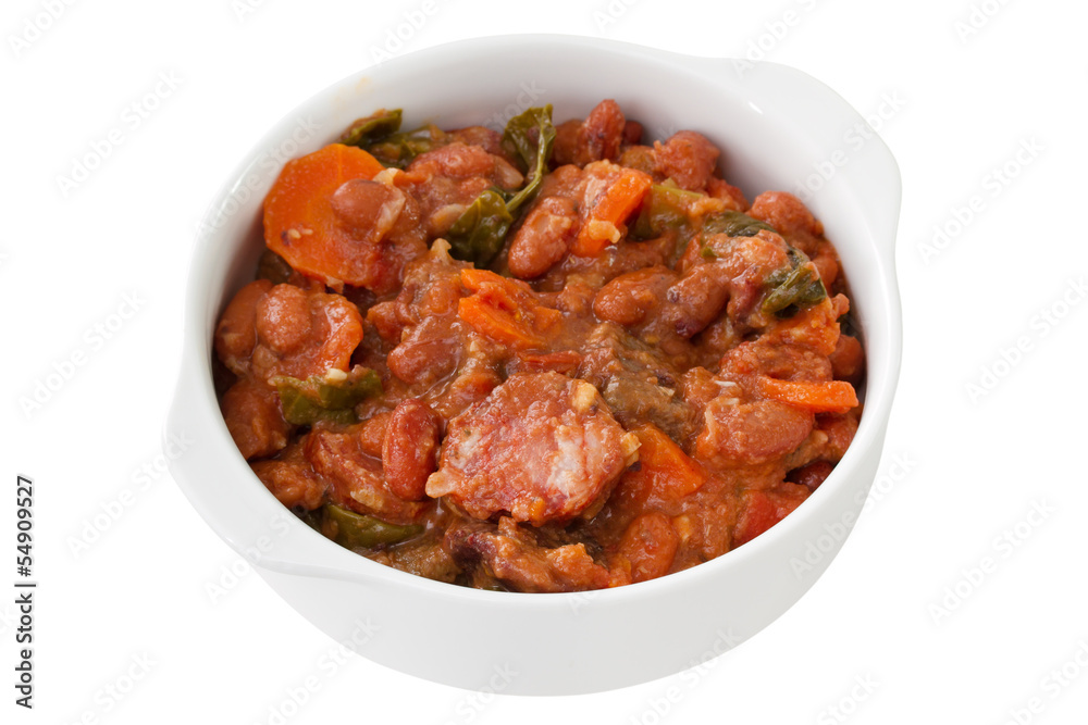 feijoada in white bowl feijoada in white bowl