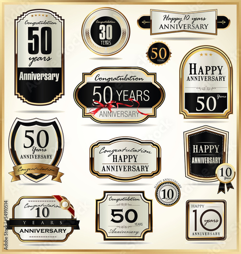 Anniversary golden label