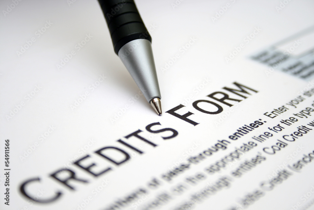 Fototapeta premium Credit form