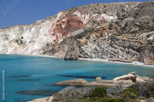 Fyriplaka beach, Milos island, Cyclades, Greece photo