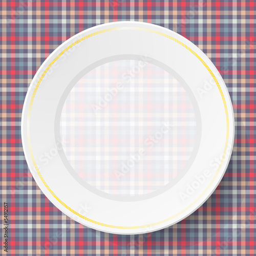 Image dishes on a napkin