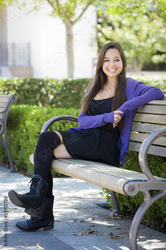 Mixed Race Female Student P...