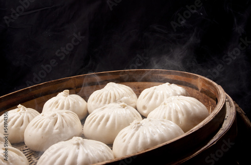 Chinese food, steamed bun photo