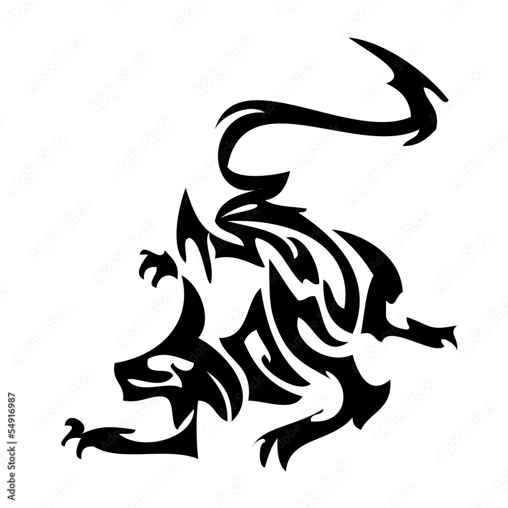 Katze Abstrakt Tattoo Vektor Katze Abstrakt Tattoo Vektor