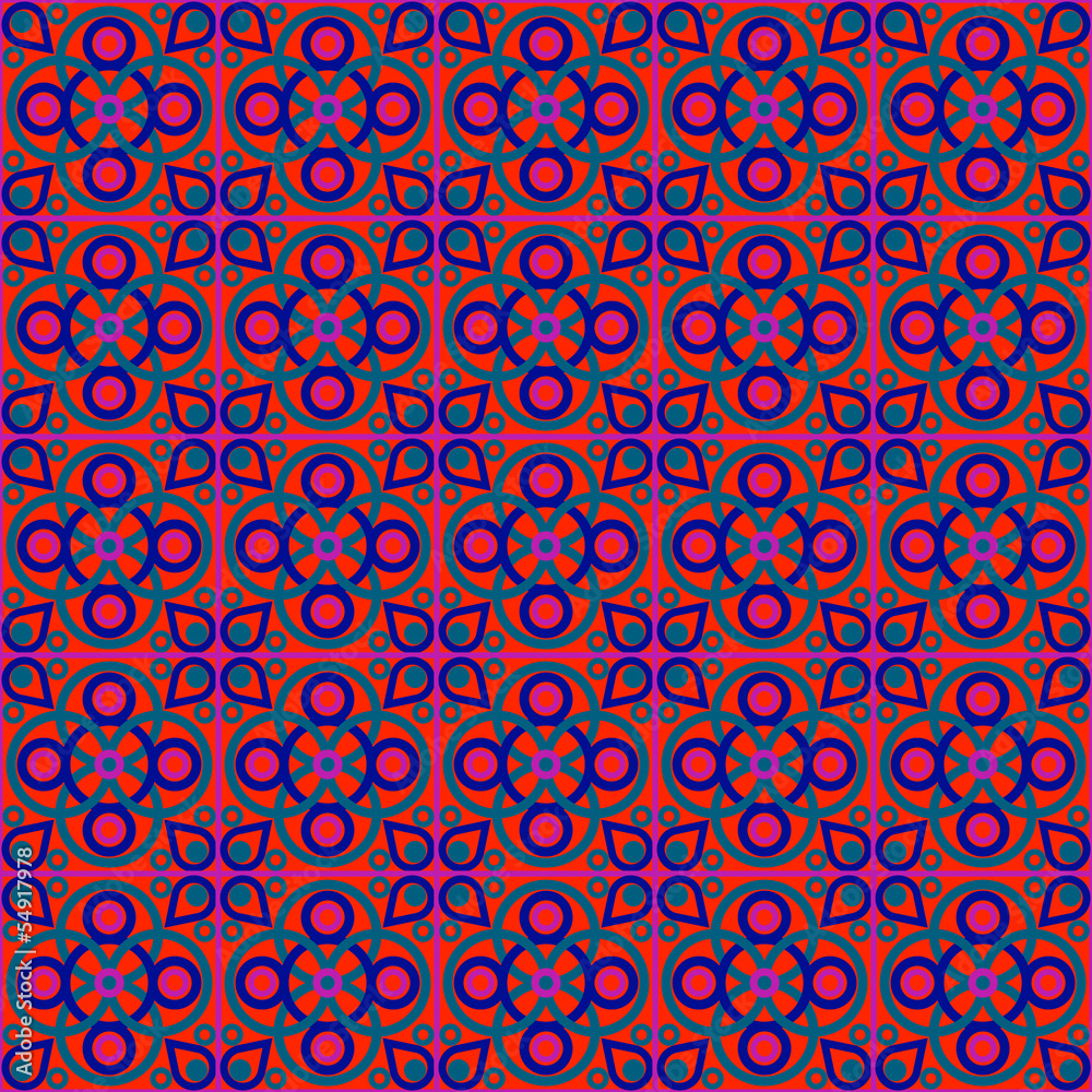 Red Ethnic Folk Pattern Red Ethnic Folk Pattern