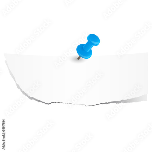 Papierfetzen mit Pin