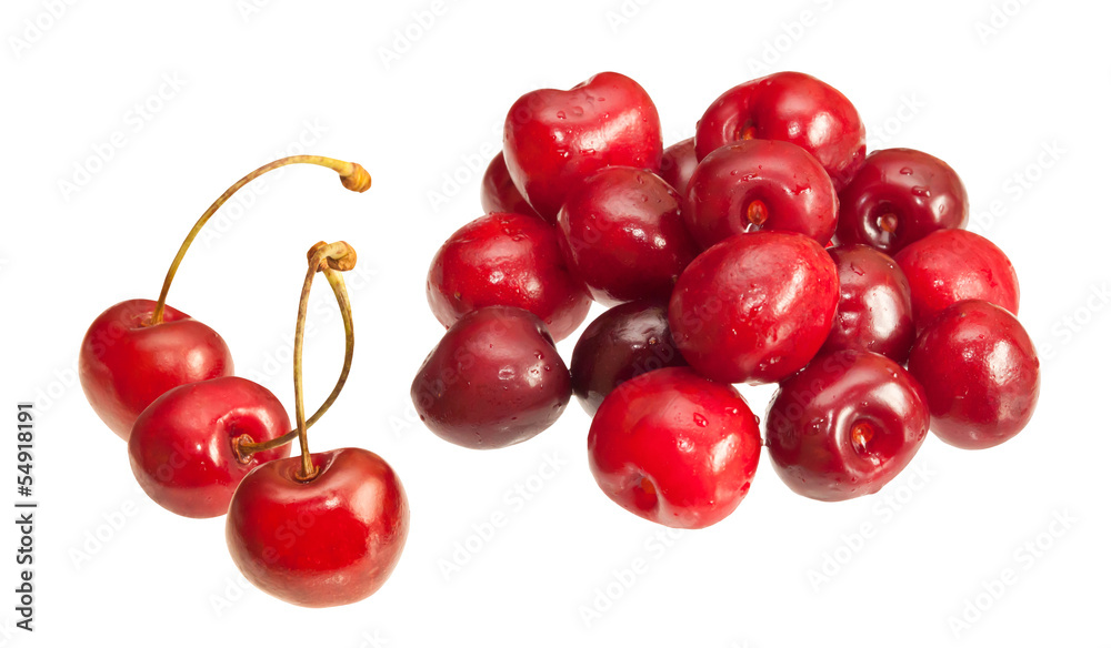 Cherries isolated on white background Cherries isolated on white background