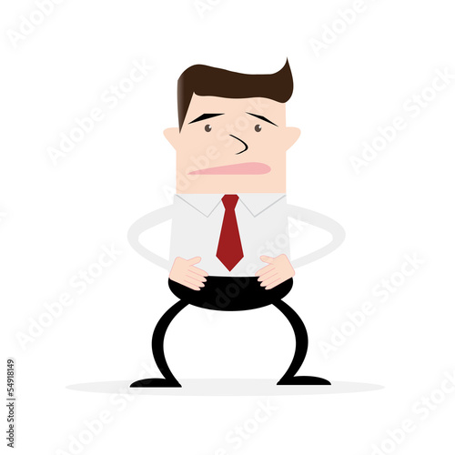 Business Man suffering from stomach ache