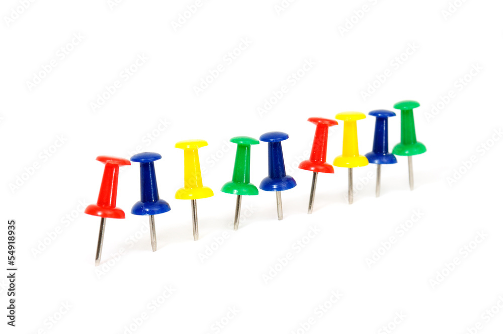 thumb-tacks isolated on white background thumb-tacks isolated on white background