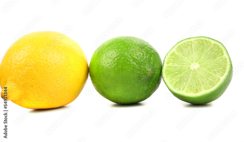 Lemon, lime and slice.