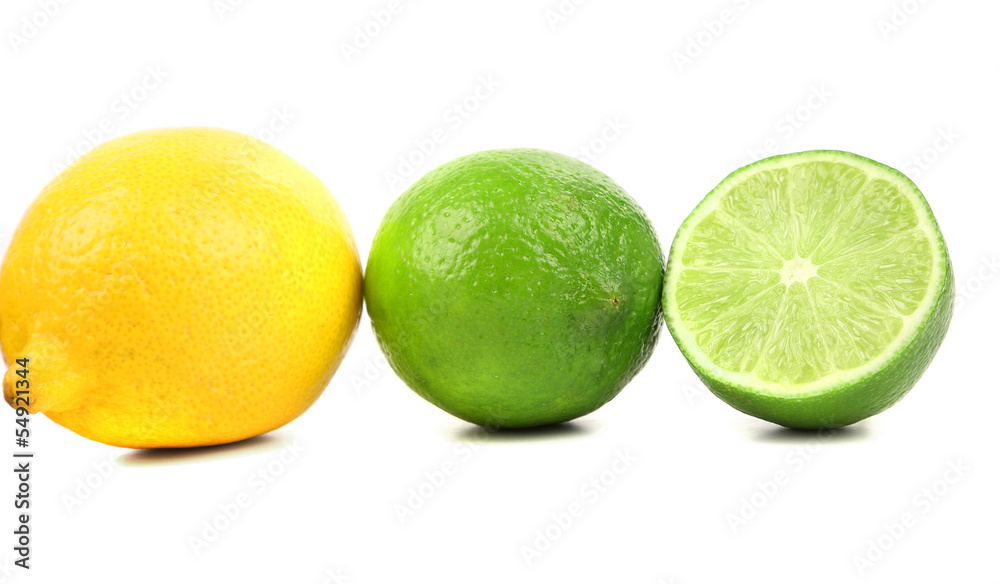 Lemon, lime and slice. Lemon, lime and slice.