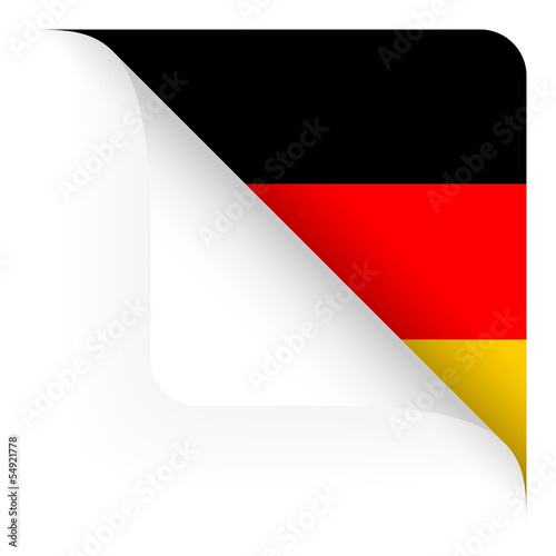 Papier - Ecke oben gerundet - Länderflagge Deutschland