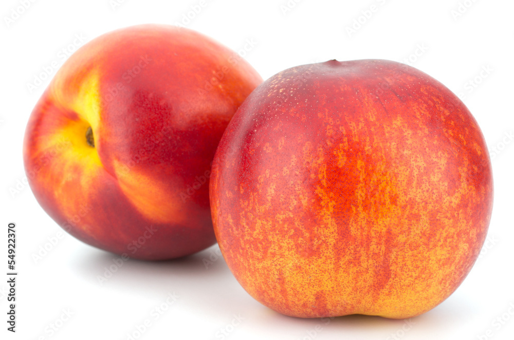 Nectarine fruit isolated on white background Nectarine fruit isolated on white background