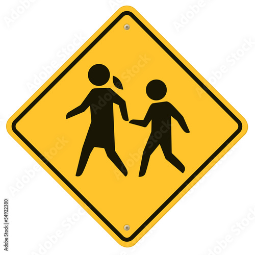School warning sign